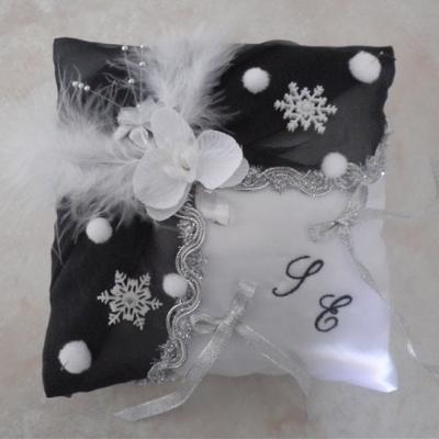 Coussin mariage theme hiver